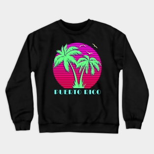 Puerto Rico Palm Trees Sunset Crewneck Sweatshirt